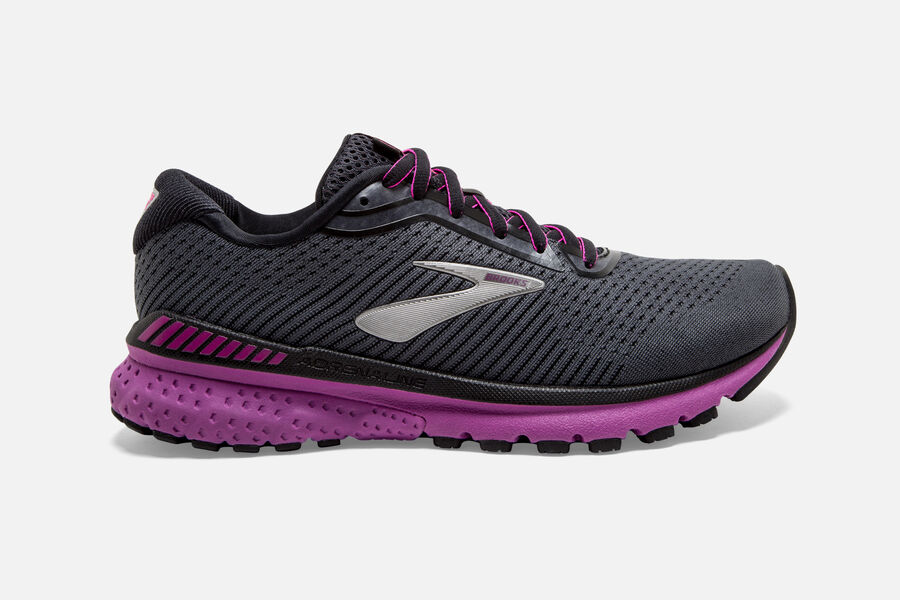 Tenis Corrida Brooks Adrenaline GTS 20 Feminino Brasil - Pretas Roxo 4601297-VD